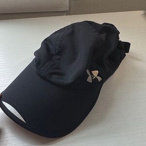 Under Armour Black Running Cap with Silver Logo